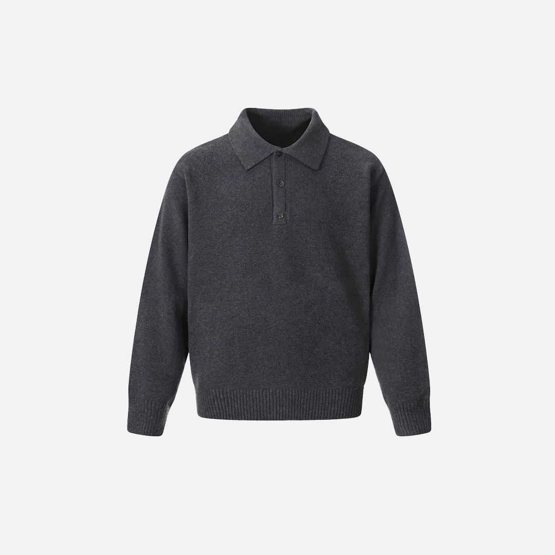 Stylish Loose Fit Stand Collar Casual Solid Color Sweater - Luxuryurbanwear