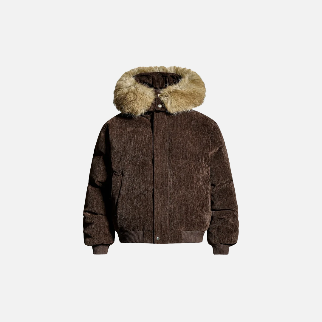 Elevated High Street Hooded Faux Fur Jacket - Luxuryurbanwear
