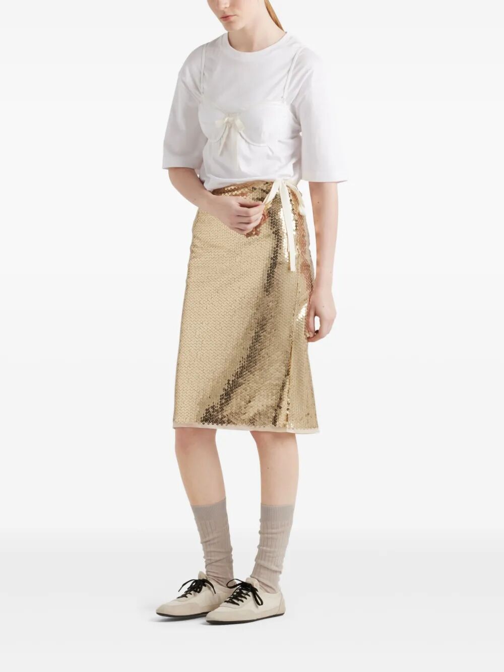 Prada Women Sequined Pencil Skirt