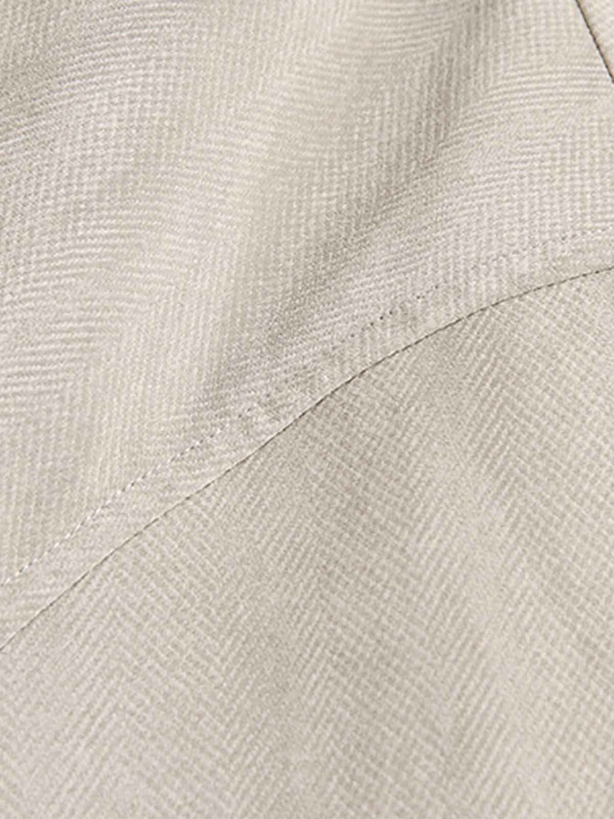 Detachable Knit Collar Zip Up Pocket Jacket