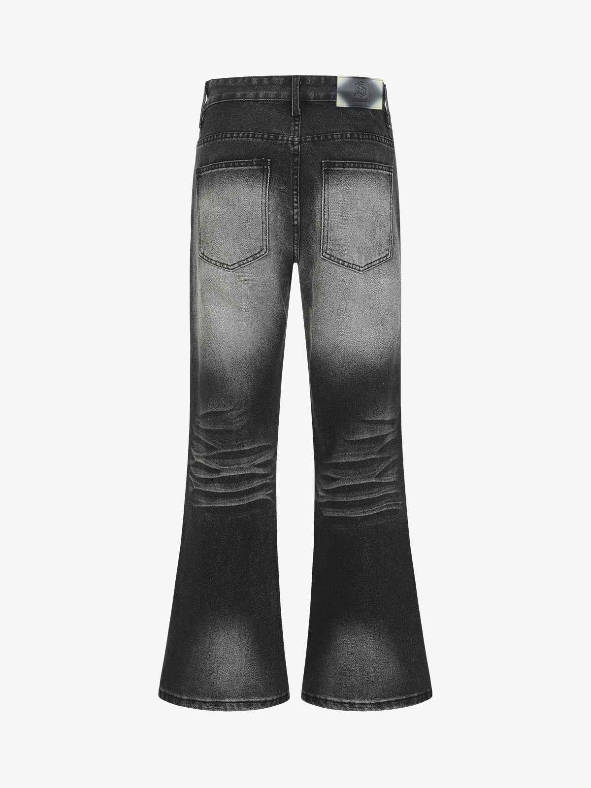 Vintage Washed Flare Jeans