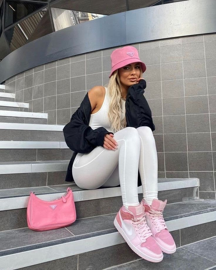 Custom Air Jordan 1 Digital Pink Sneakers