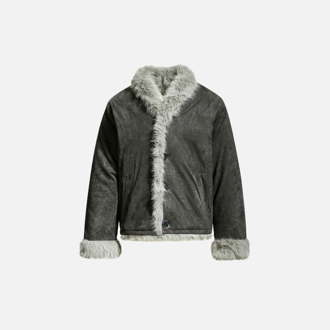 Breathable Single Breasted Faux Fur Jacket - Luxuryurbanwear