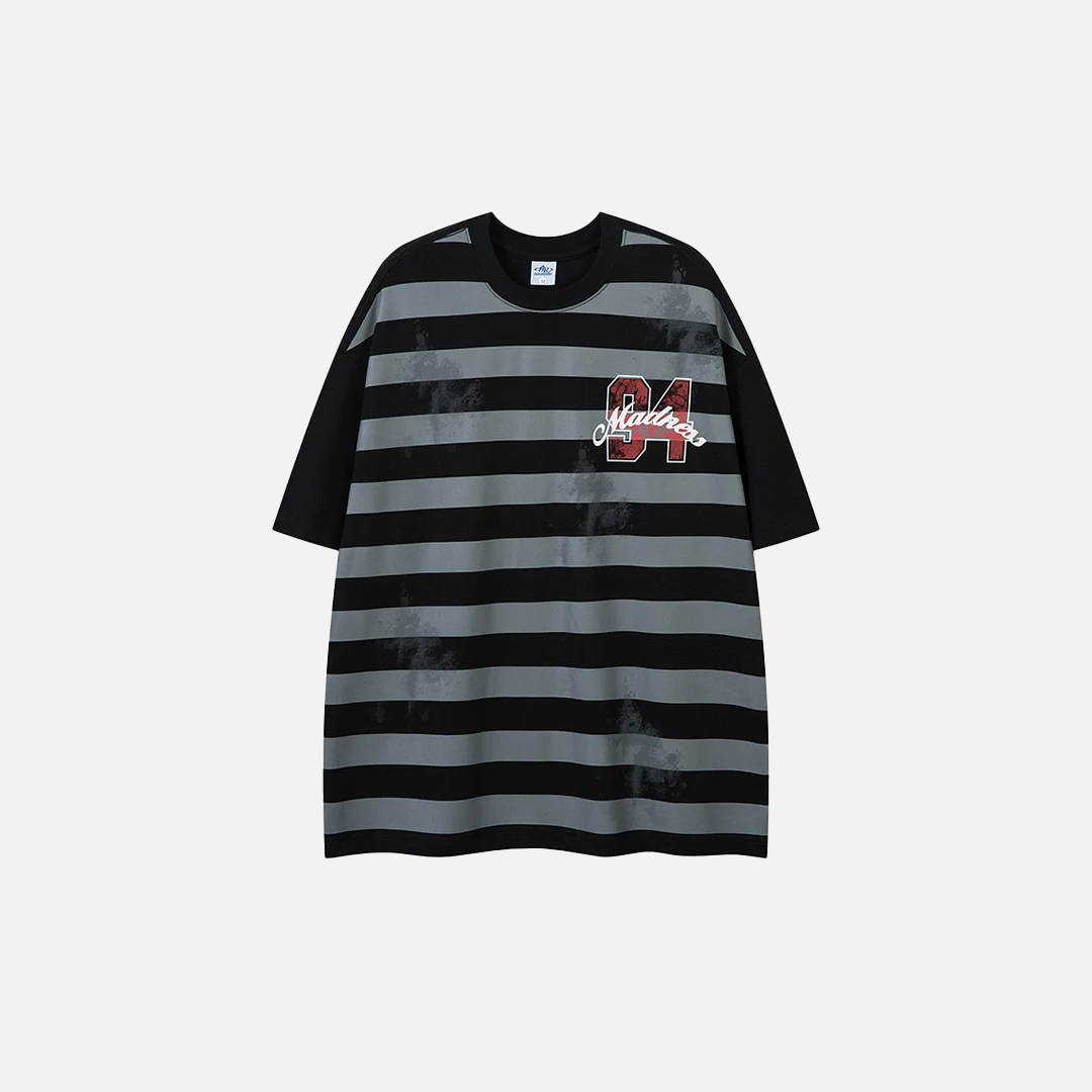 Investment Piece Striped Short Sleeve Cotton T-Shirt - Luxuryurbanwear