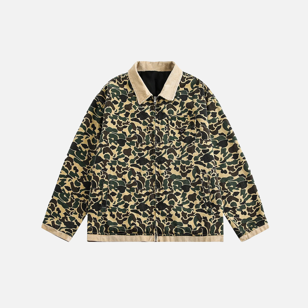 Autumn Versatile Camouflage Zipper Fly Jacket - Luxuryurbanwear
