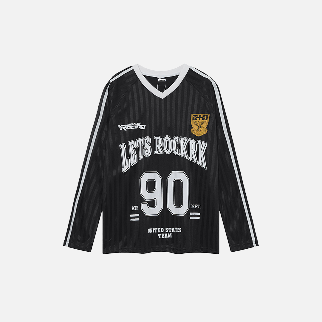 Y2K Stylish Letter Print Casual Long Sleeve T-Shirt - Luxuryurbanwear