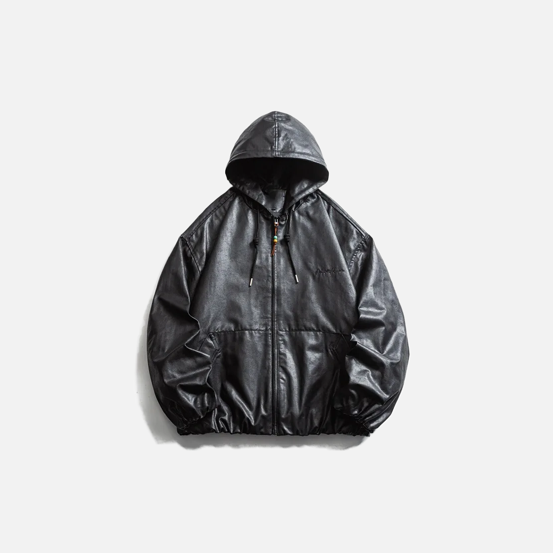 Streetwear Loose Casual Leather PU Jacket - Luxuryurbanwear