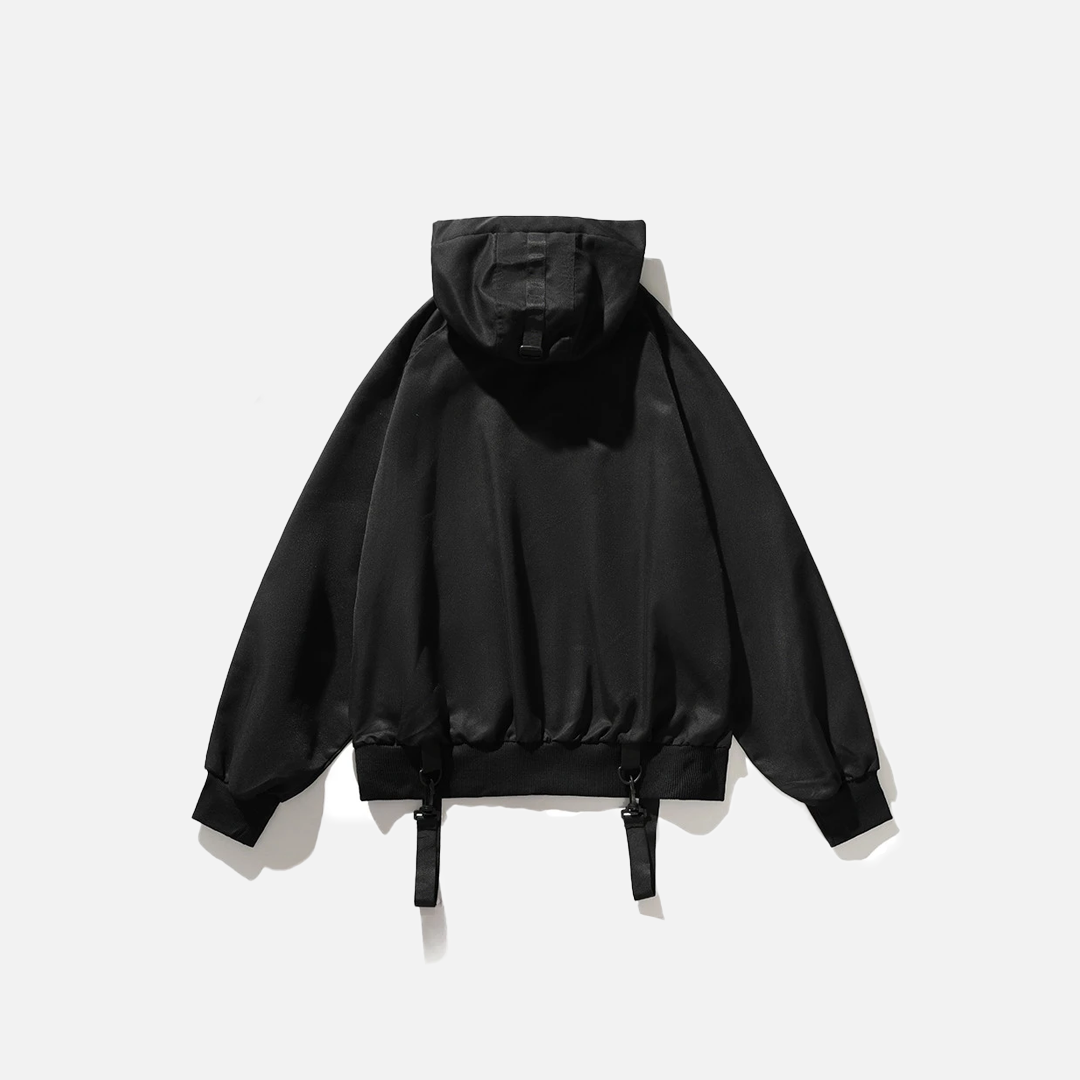 American High Collar Workwear Windbreaker Jacket - Luxuryurbanwear