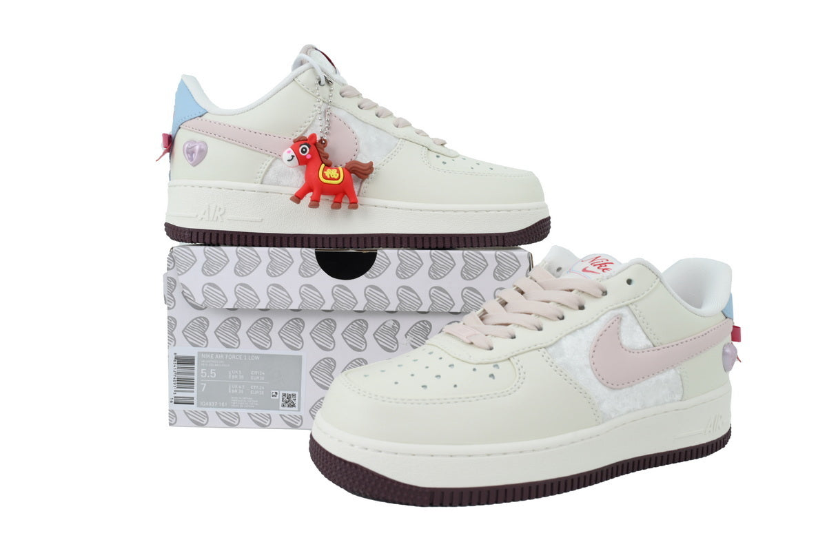 LUW Select: Wmns Air Force 1 'Valentine's Day' - Cream, White & Soft Pink Edition