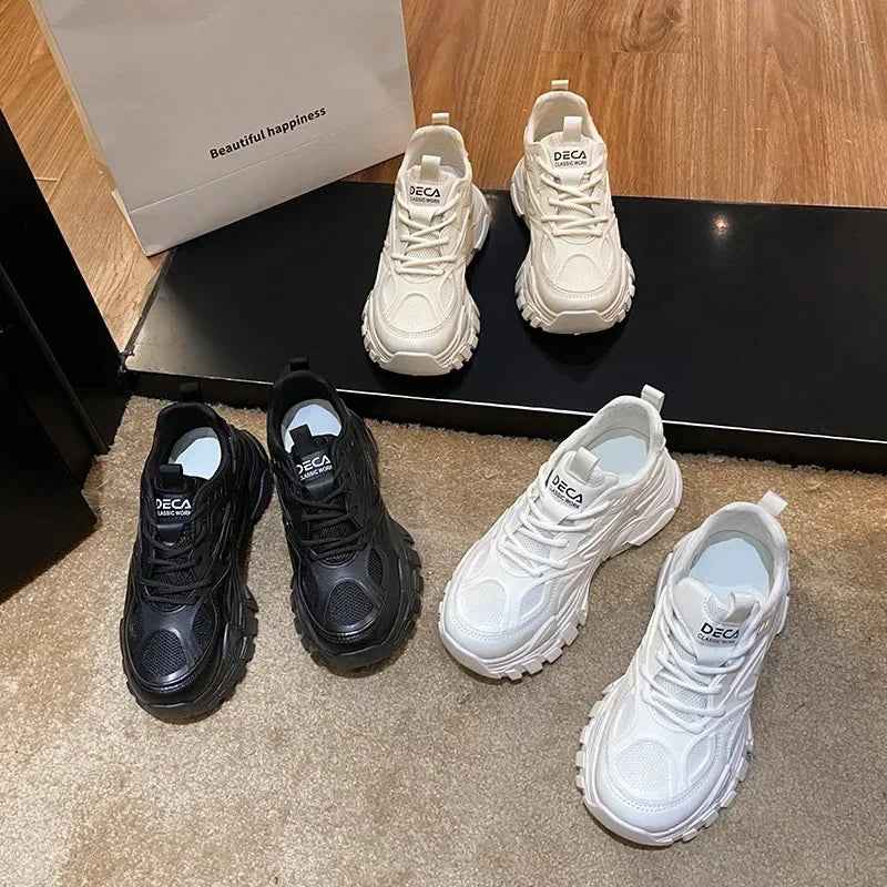 Versatile Thick soled Dad Shoes for Girls New Student White Shoes