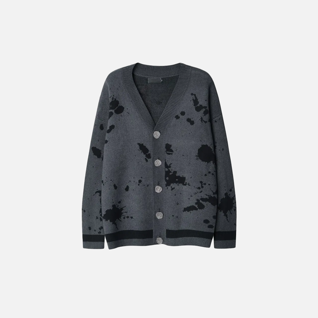 Vintage V-Neck Collar Knitted Gothic Cardigan - Luxuryurbanwear