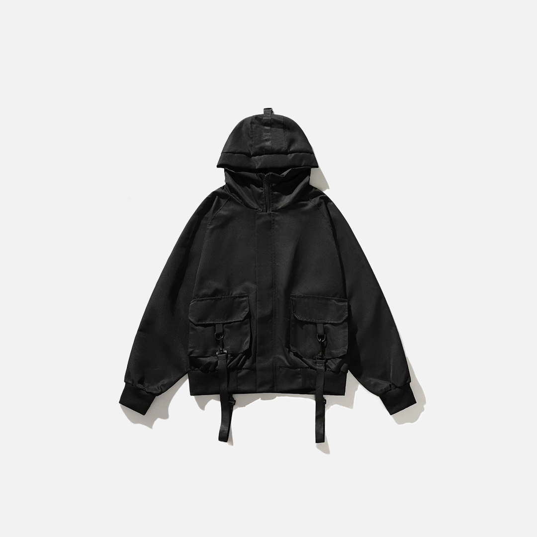 American High Collar Workwear Windbreaker Jacket - Luxuryurbanwear
