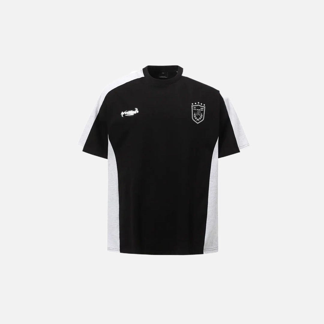 Durable Y2K Graphic Patchwork Racing Sport T-Shirt - Luxuryurbanwear