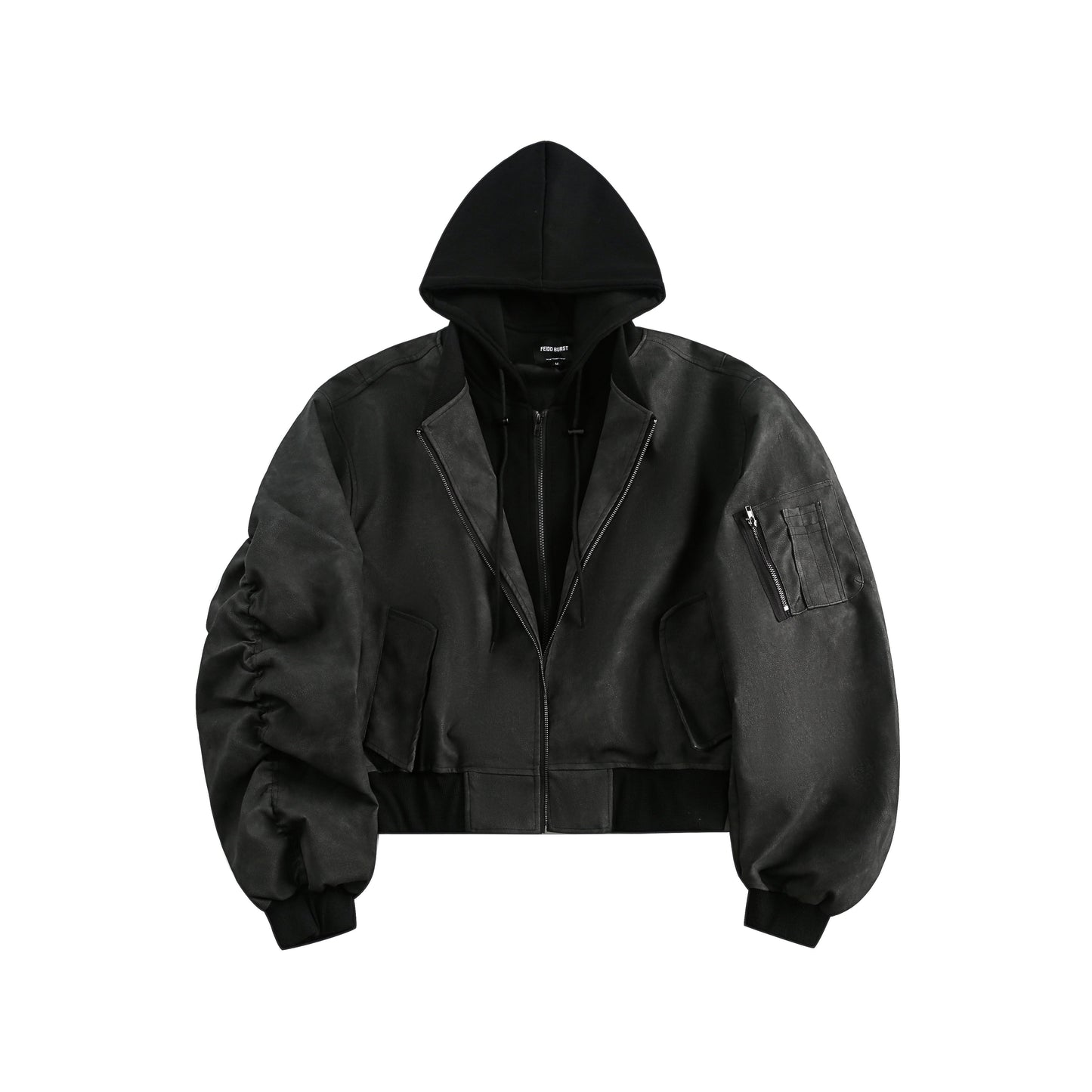 Techwear Style | Layered Hooded Bomber Jacket - Luxuryurbanwear
