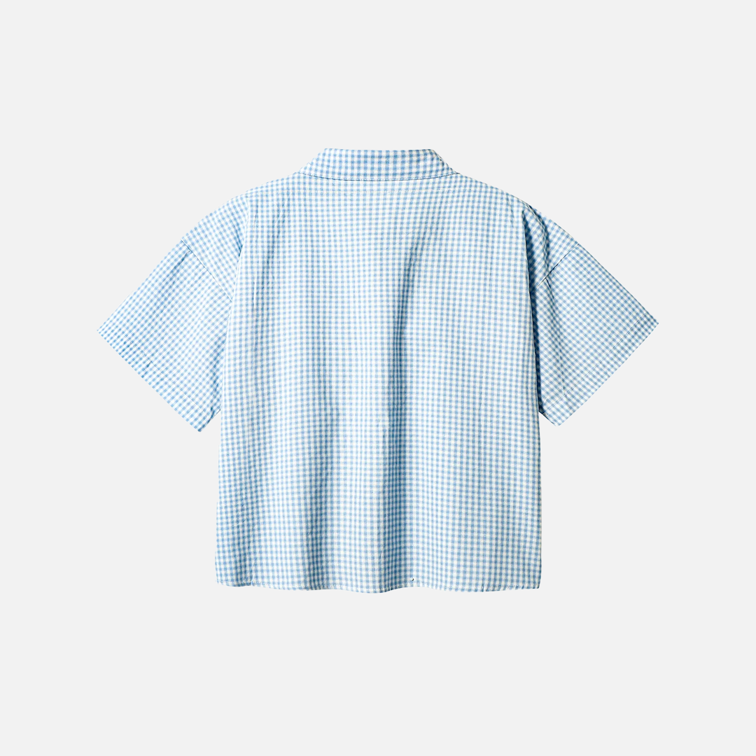 Premium Plaid Lapel Summer Short Sleeve Shirt - Luxuryurbanwear
