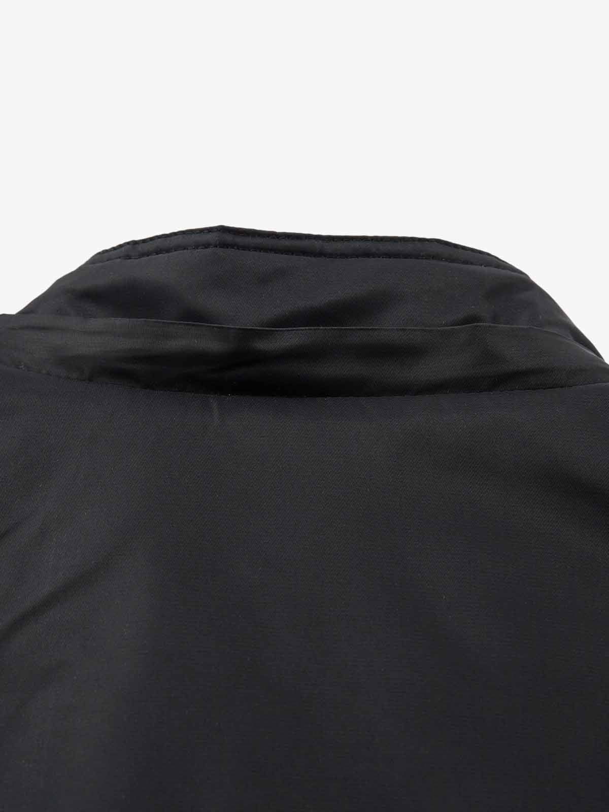 Detachable Faux Fur Collar Ruched Sleeve Bomber Jacket - Luxuryurbanwear