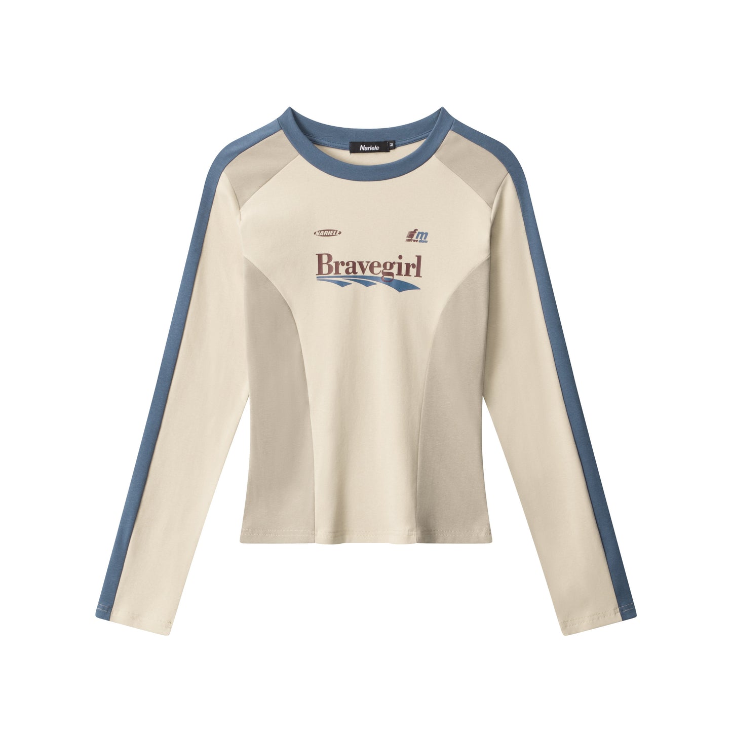 Bravegirl Wave | Colorblock Long Sleeve Tee - Luxuryurbanwear