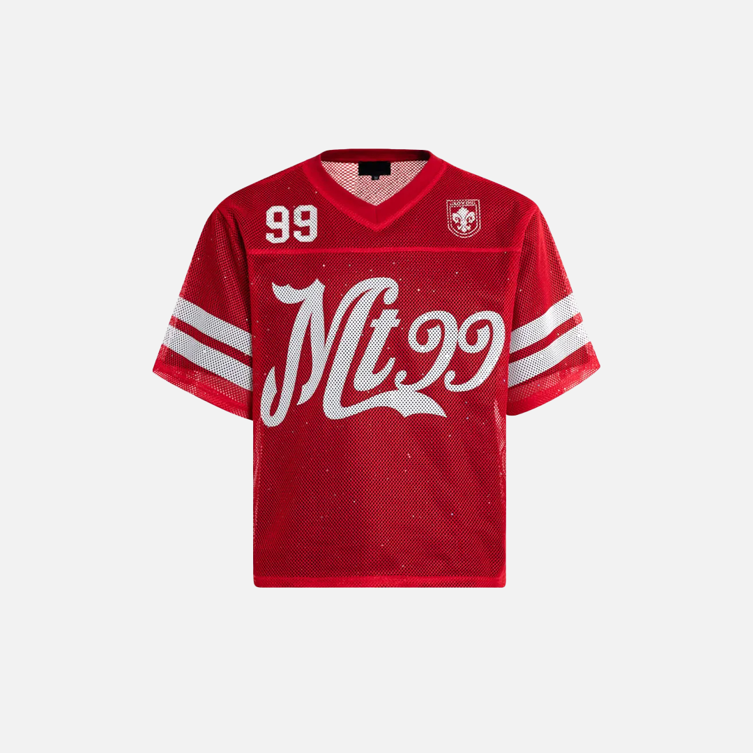 Trendy Y2K Mesh Sequin Graphic Printed Sport T-Shirt - Luxuryurbanwear
