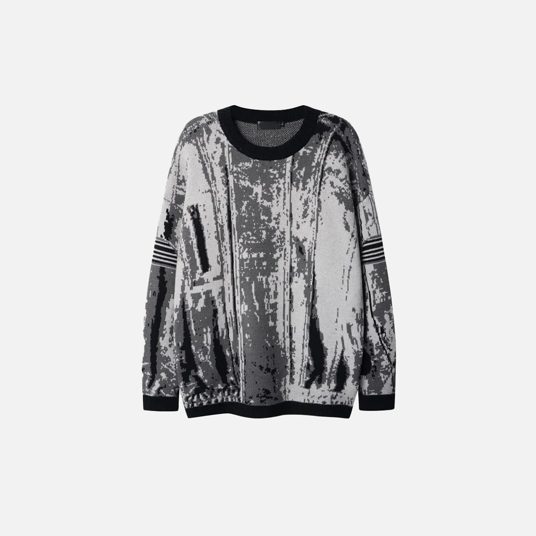 Shadow Knitted Grunge Hip Hop Sweater - Luxuryurbanwear