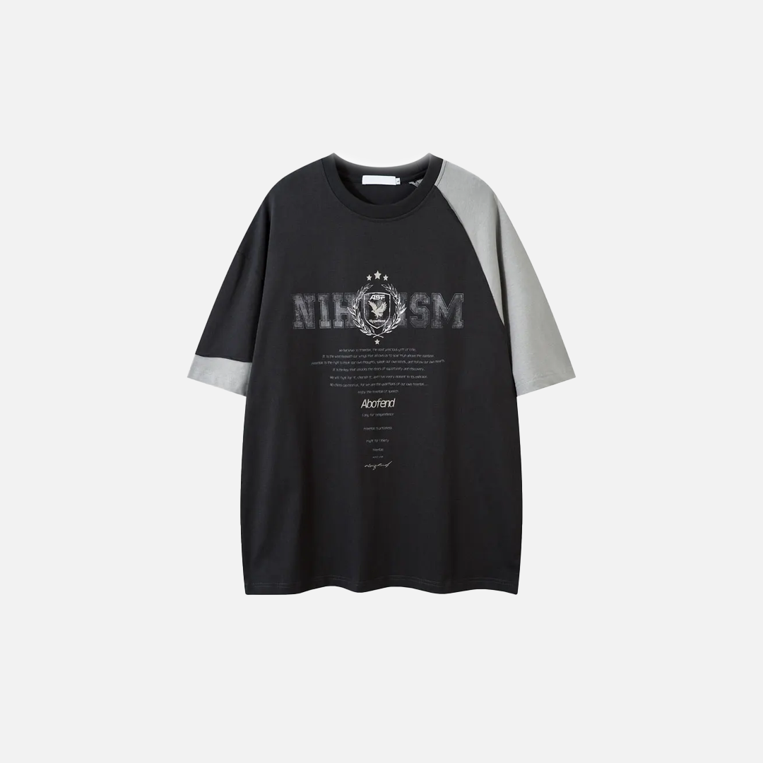Long-lasting Graphic Patchwork Hip Hop Sport T-Shirt - Luxuryurbanwear
