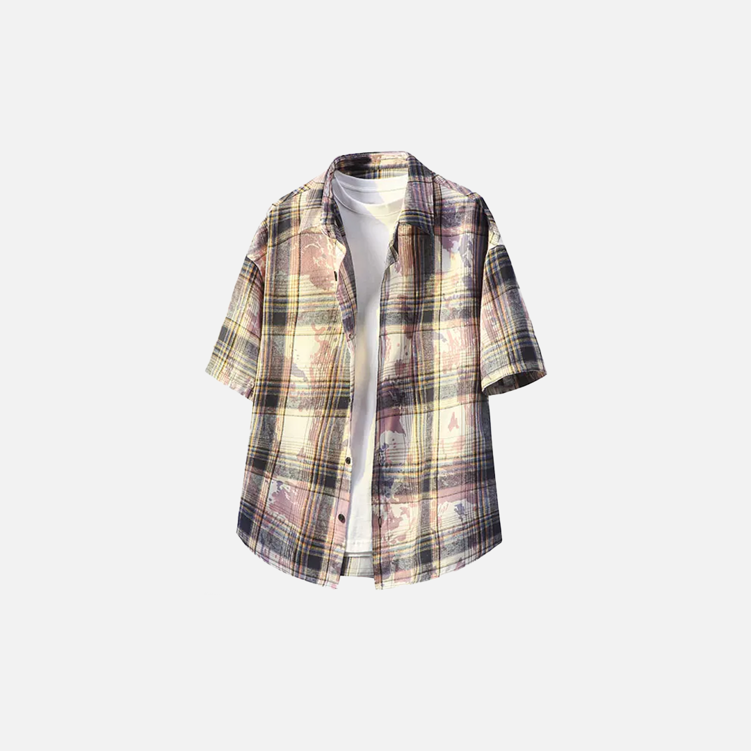 Streetwear Vibrant Tie Dye Short Sleeve Shirt - Luxuryurbanwear