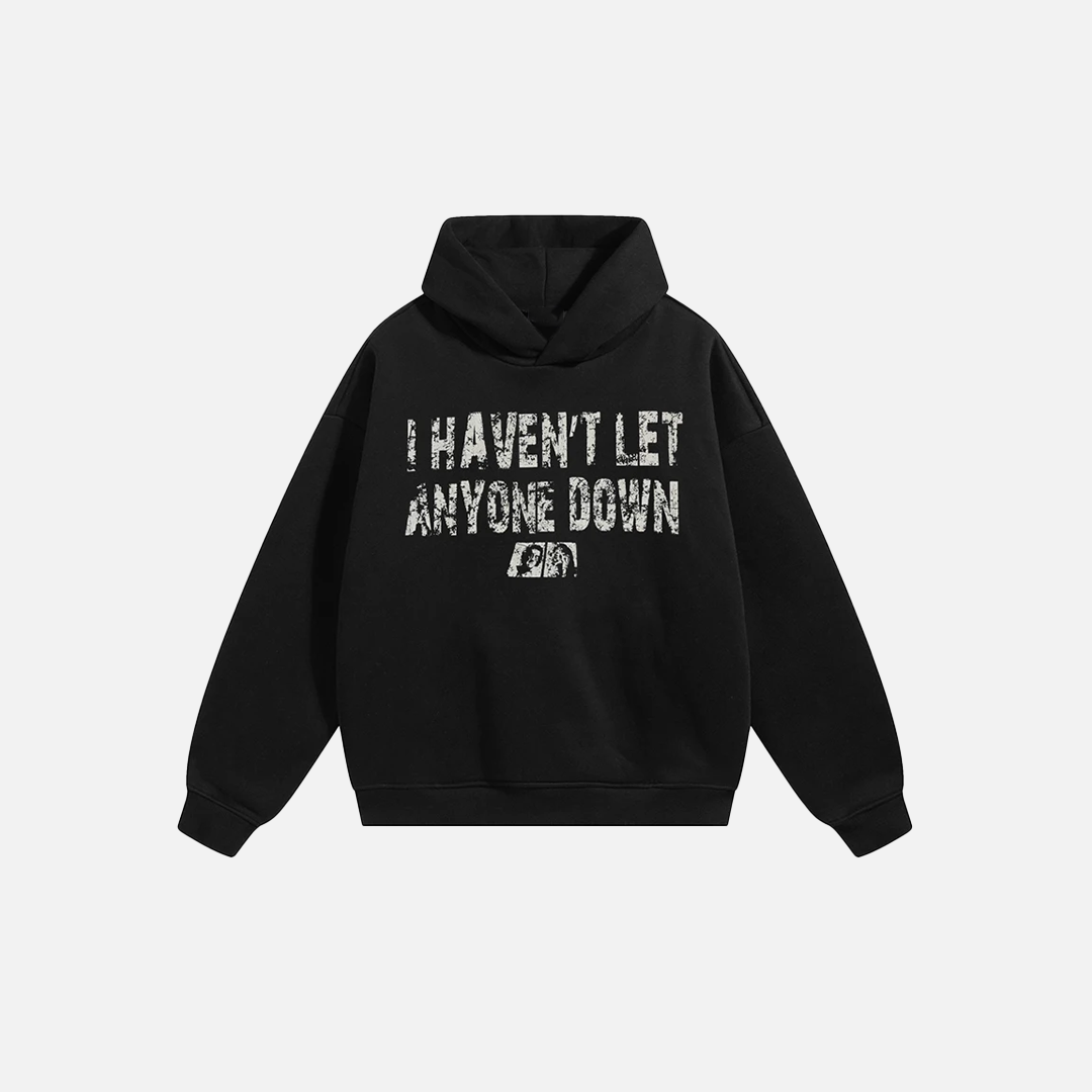 Casual Printed Letters Graphic Hoodie - Luxuryurbanwear