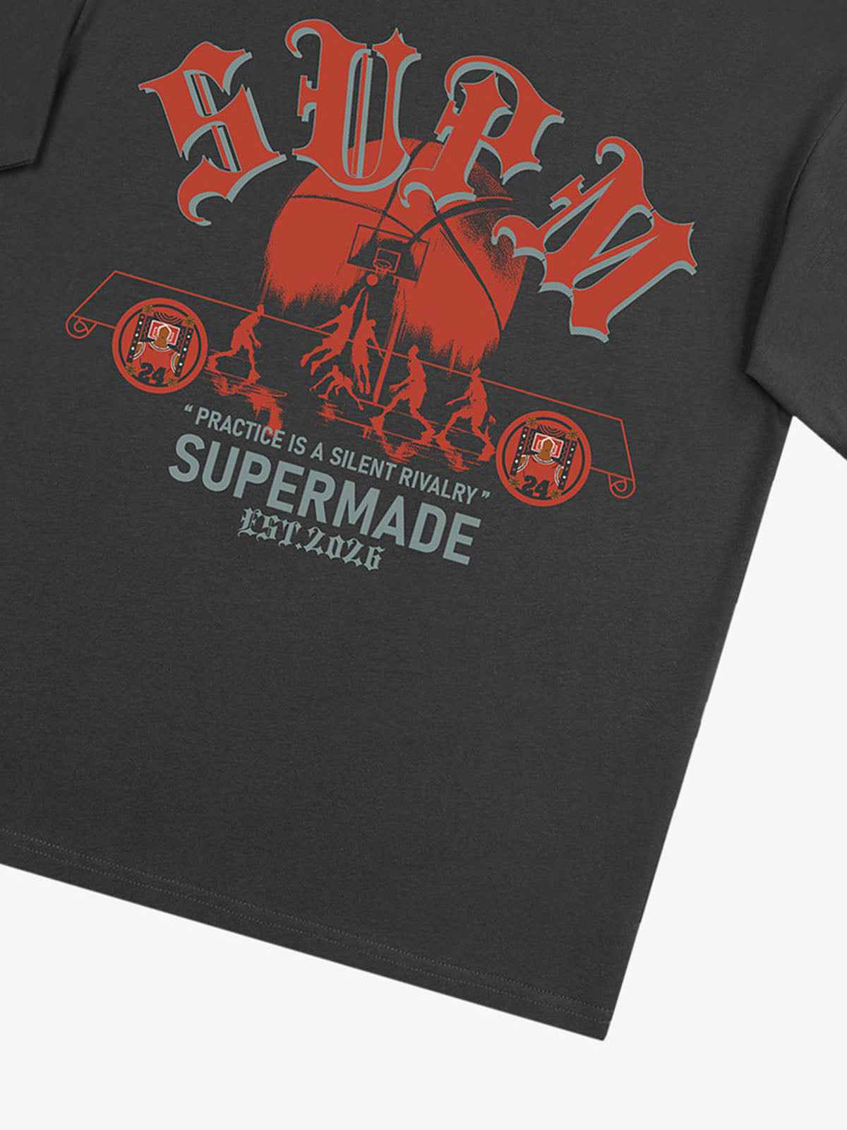 SUPM Slogan Graphic Retro Streetwear T-Shirt