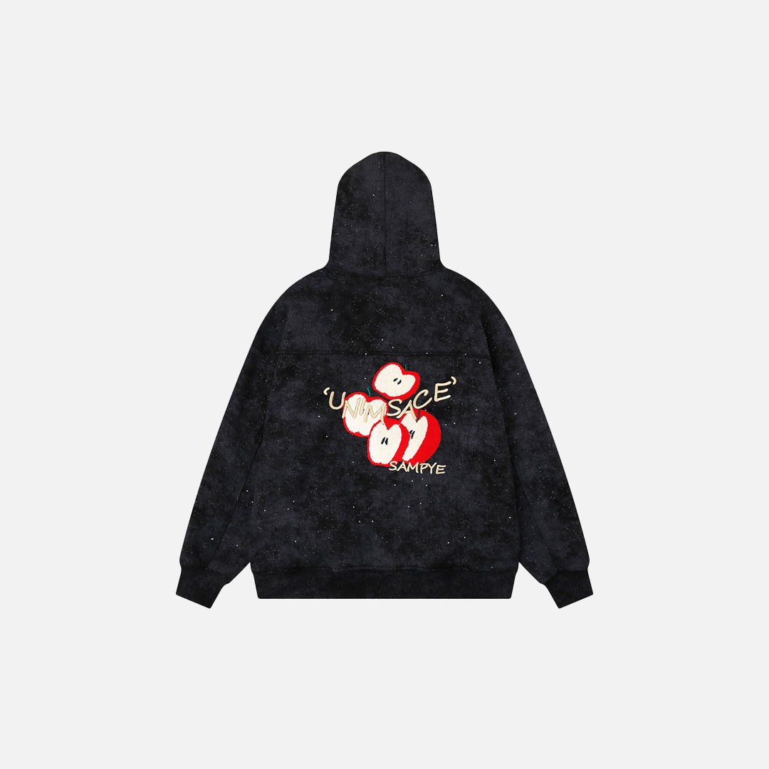 Starry Apple Tie-Dye Hooded American Style Sweatshirt - Luxuryurbanwear