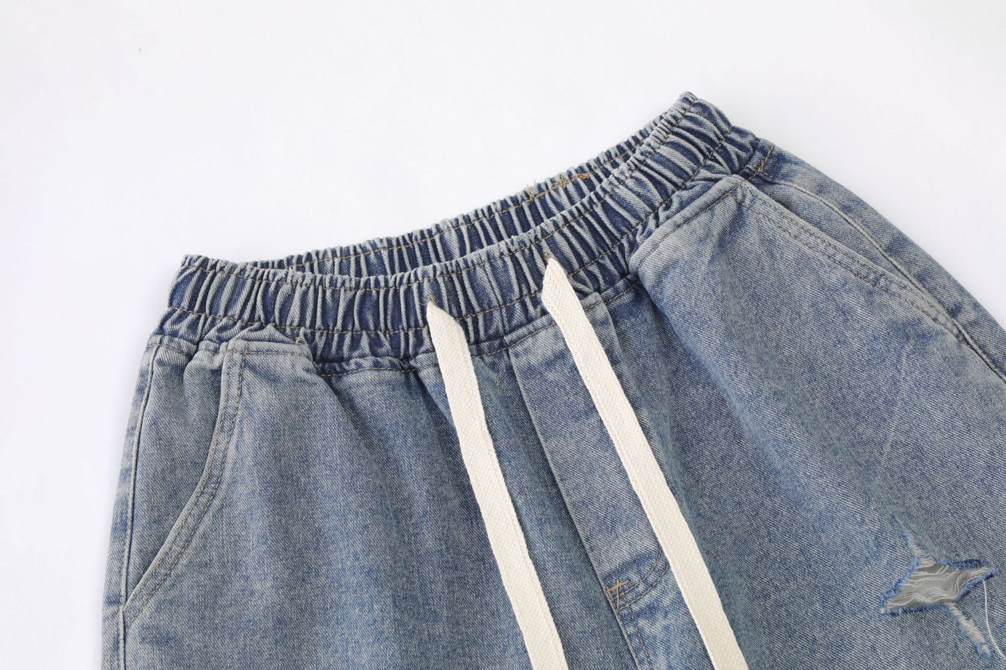 Light Wash | Baggy Jorts - Luxuryurbanwear