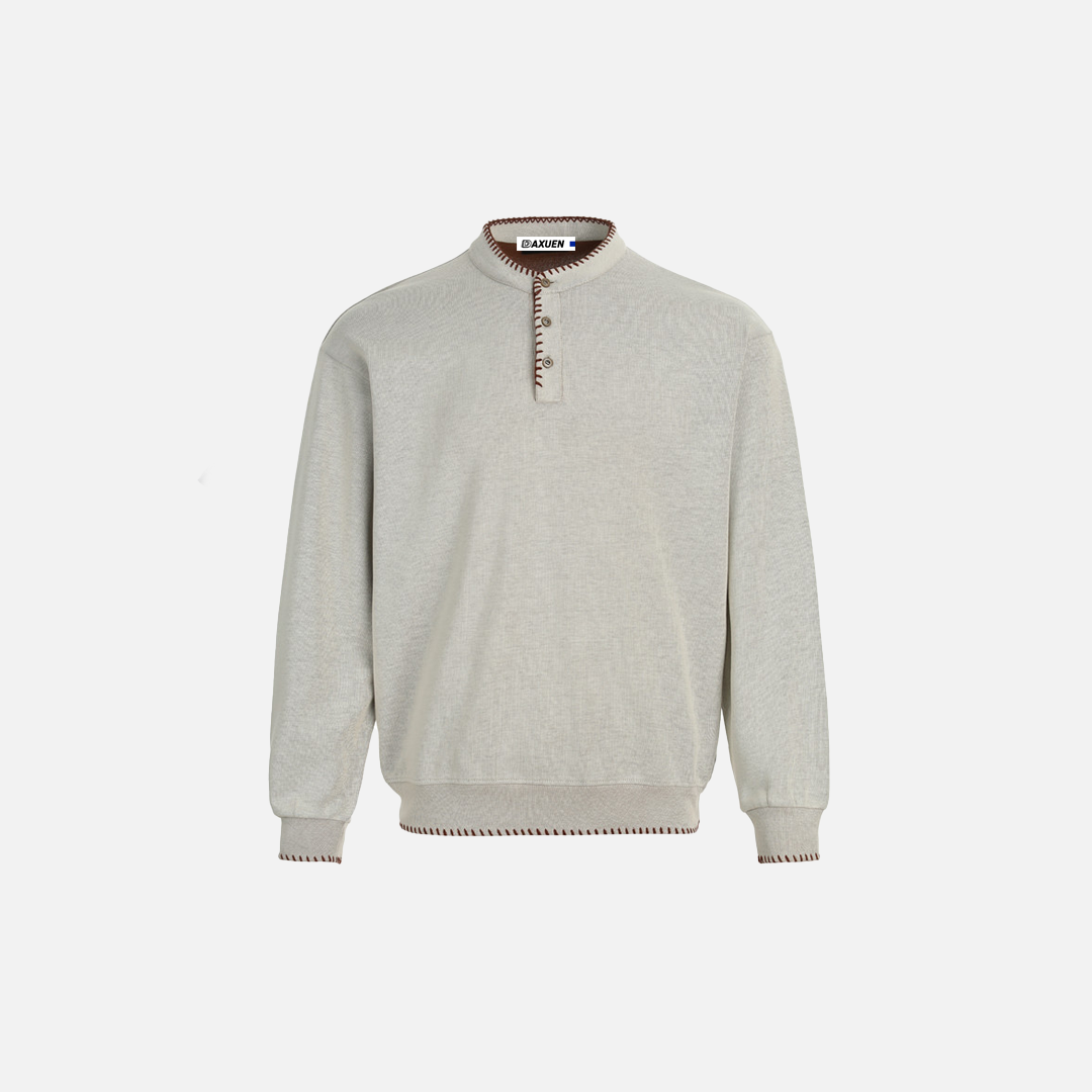Breathable Stylish Loose Fit Button-Up Sweatshirt - Luxuryurbanwear