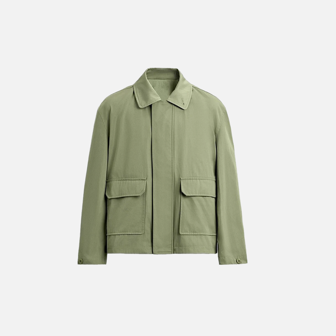 Effortless Y2K Casual Green Loose Fit Cargo Jacket - Luxuryurbanwear