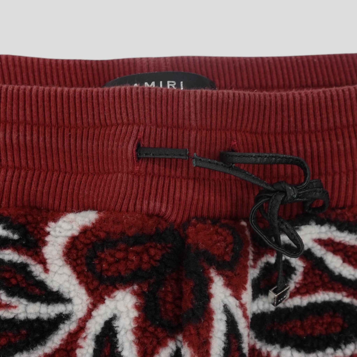Amiri Bandana Fleece Pants in Red