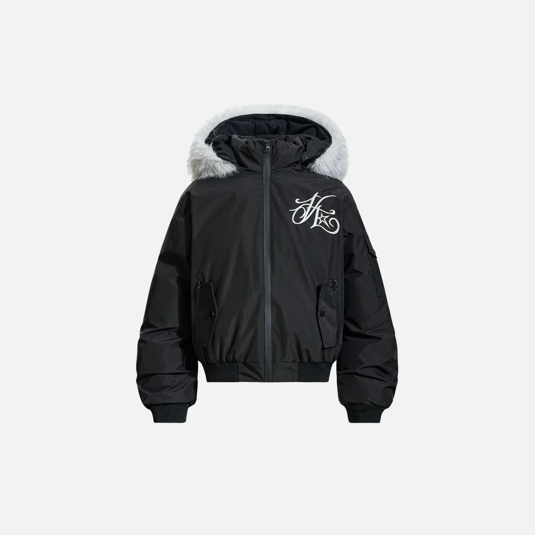 Insulated Fur Hooded Windbreaker Jacket - Luxuryurbanwear