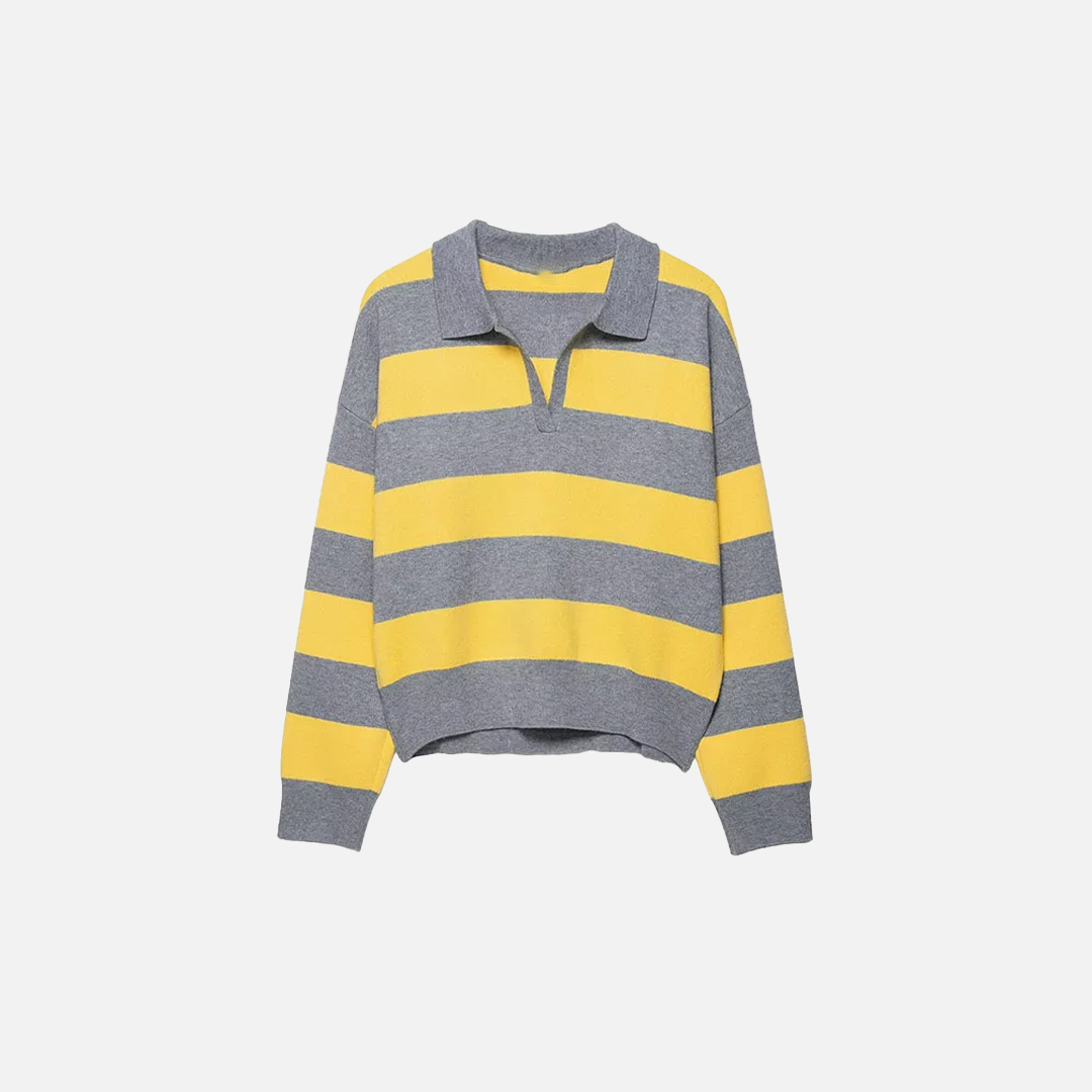 Stylish Lightweight Loose Striped Knit Sweater - Luxuryurbanwear