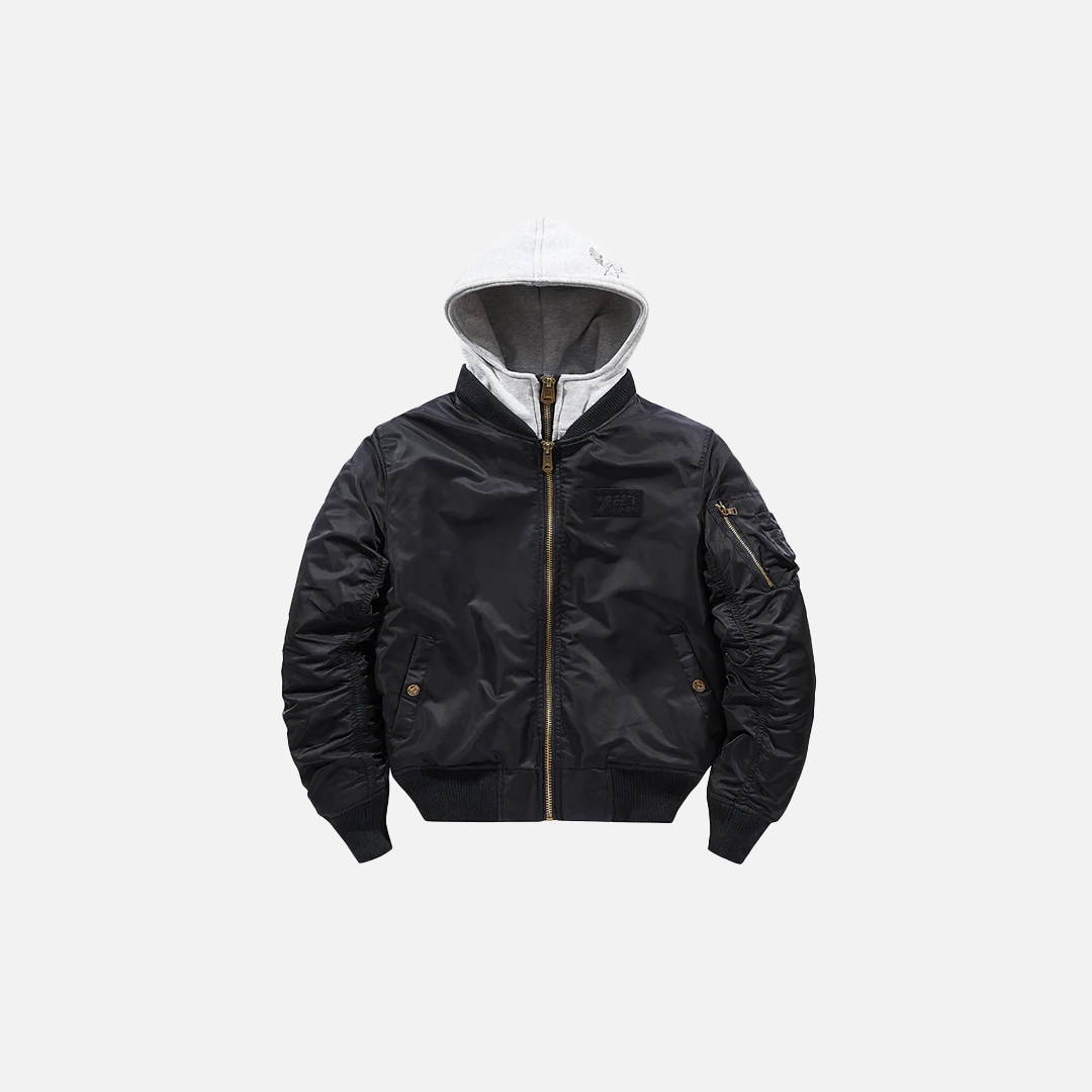 Patcjwork Thickened Cotton Padded Pilot Jacket - Luxuryurbanwear