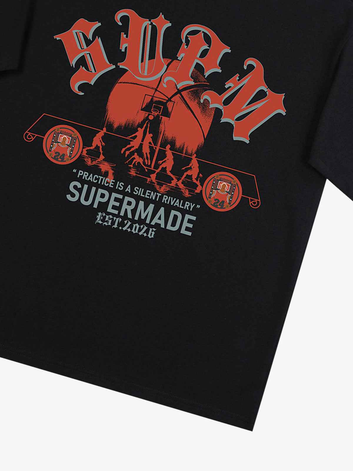 SUPM Slogan Graphic Retro Streetwear T-Shirt