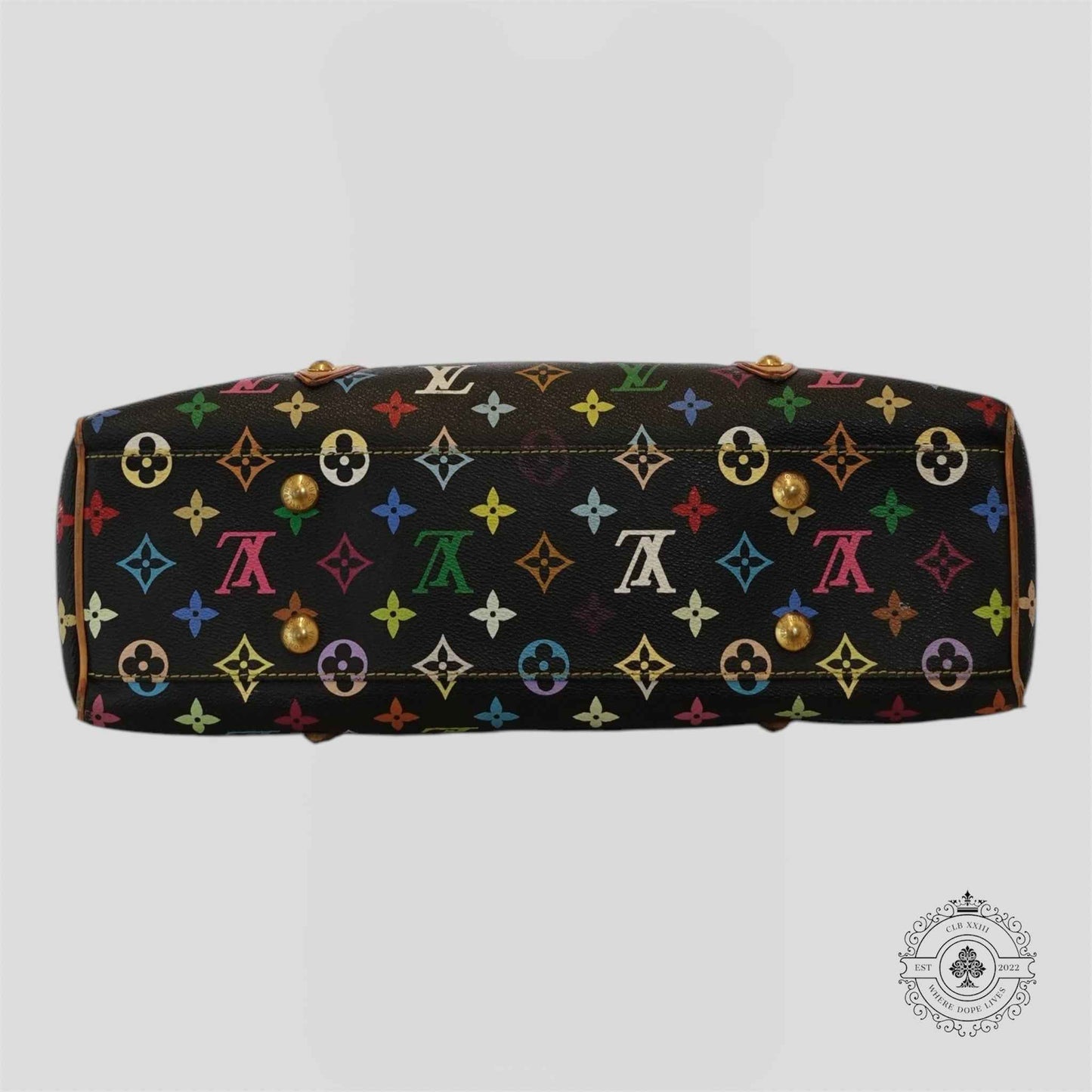 Louis Vuitton x Takashi Murakami Aurelia MM Monogram Purse in Black