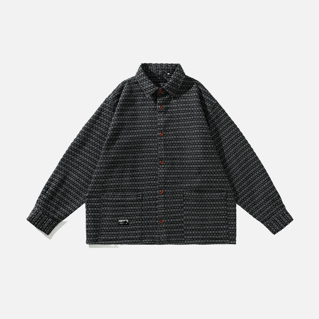 Casual Loose Hip Hop Cargo Long Sleeve Shirt - Luxuryurbanwear