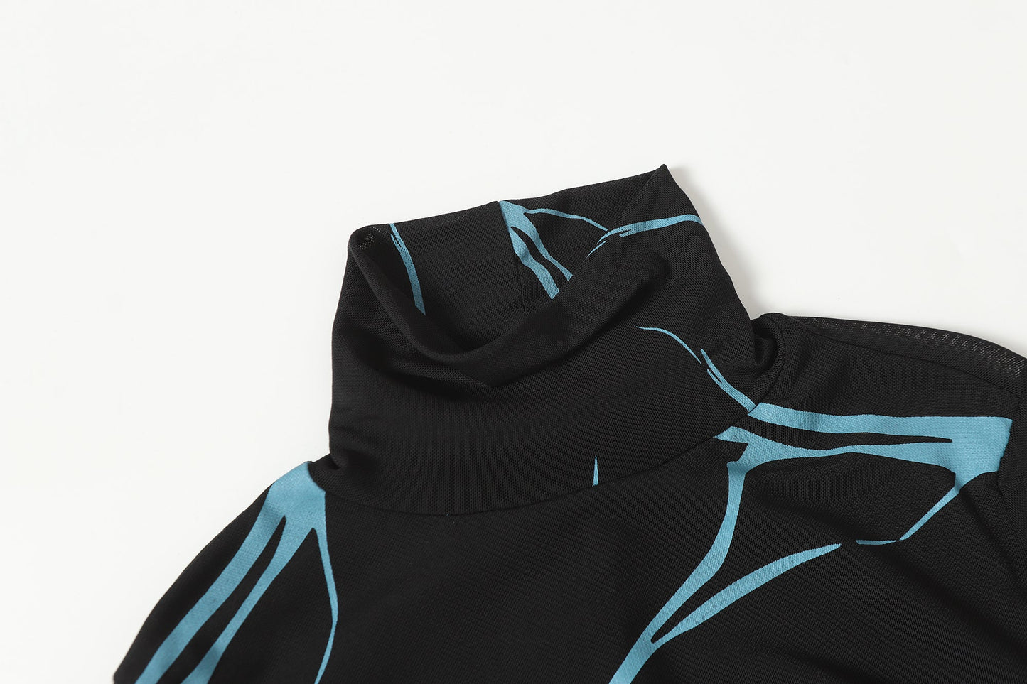 Abstract Line Graphic | Turtleneck Sweatshirt - Luxuryurbanwear