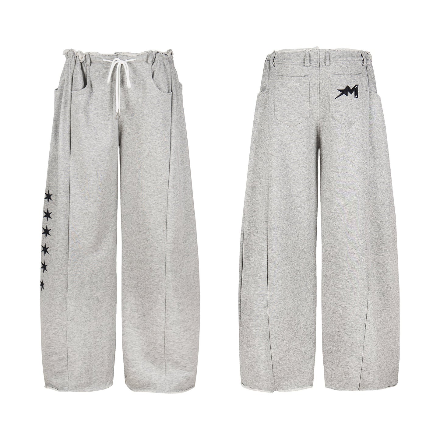 Starry Gleam | Wide-Leg Fleece Trousers - Luxuryurbanwear
