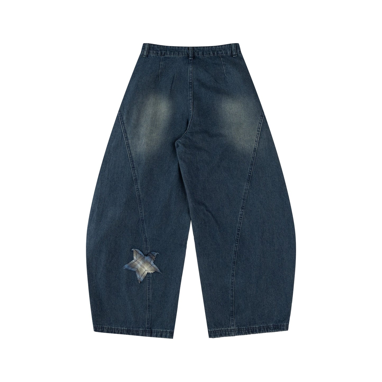 Starry Stitch | Denim Wide-Leg Pants - Luxuryurbanwear