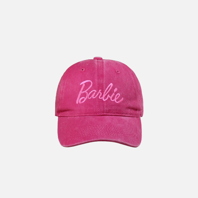 Barbie Embroidered Water Washed Cowboy Cap - Luxuryurbanwear
