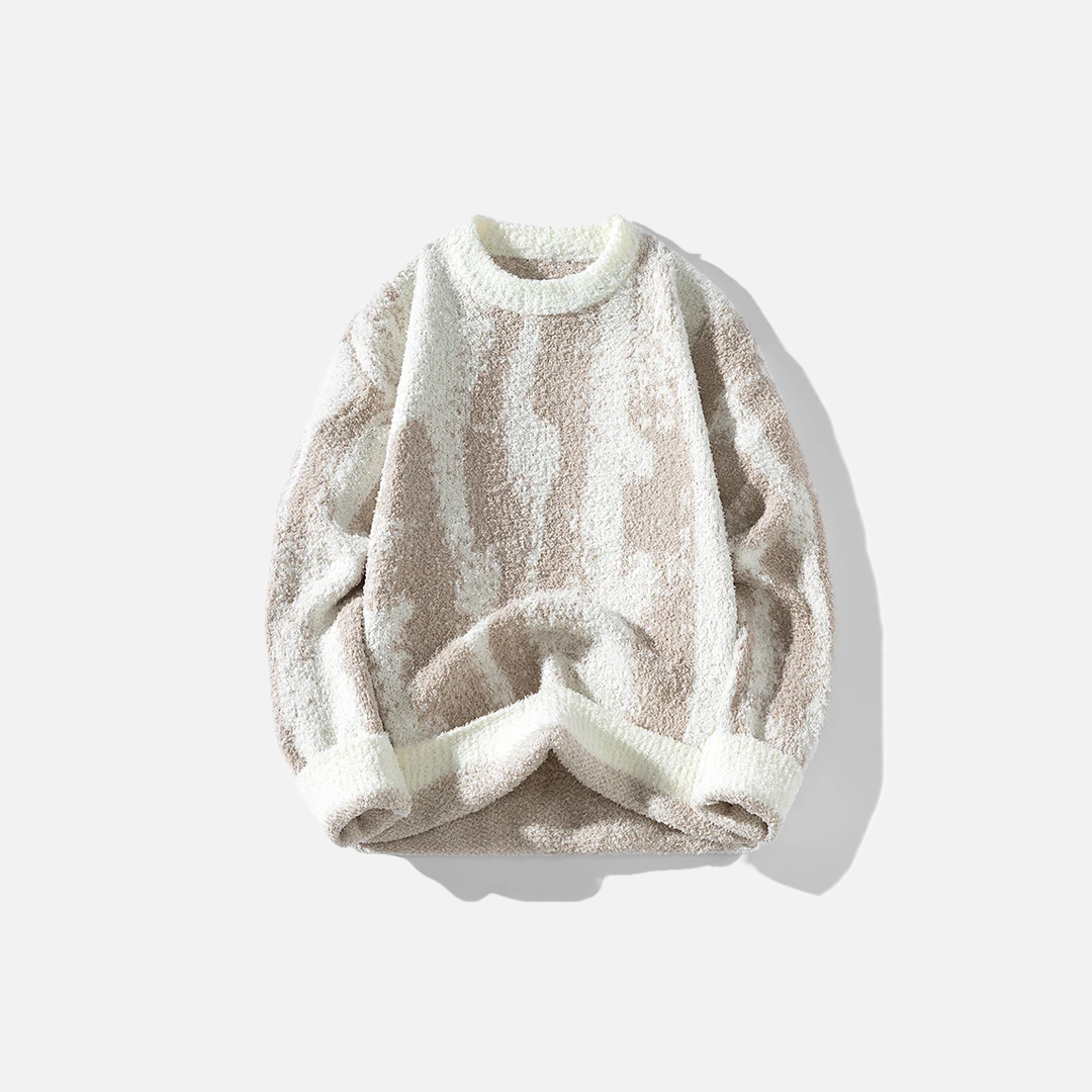 Streetwear Cozy Knitted Tie-Dyed Sweater - Luxuryurbanwear