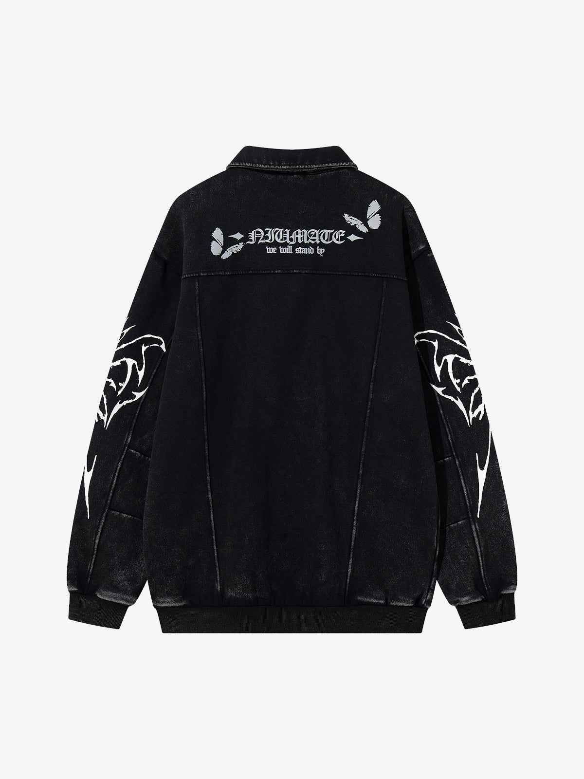 Punk Gothic Butterfly Graphic Streetwear Jacket