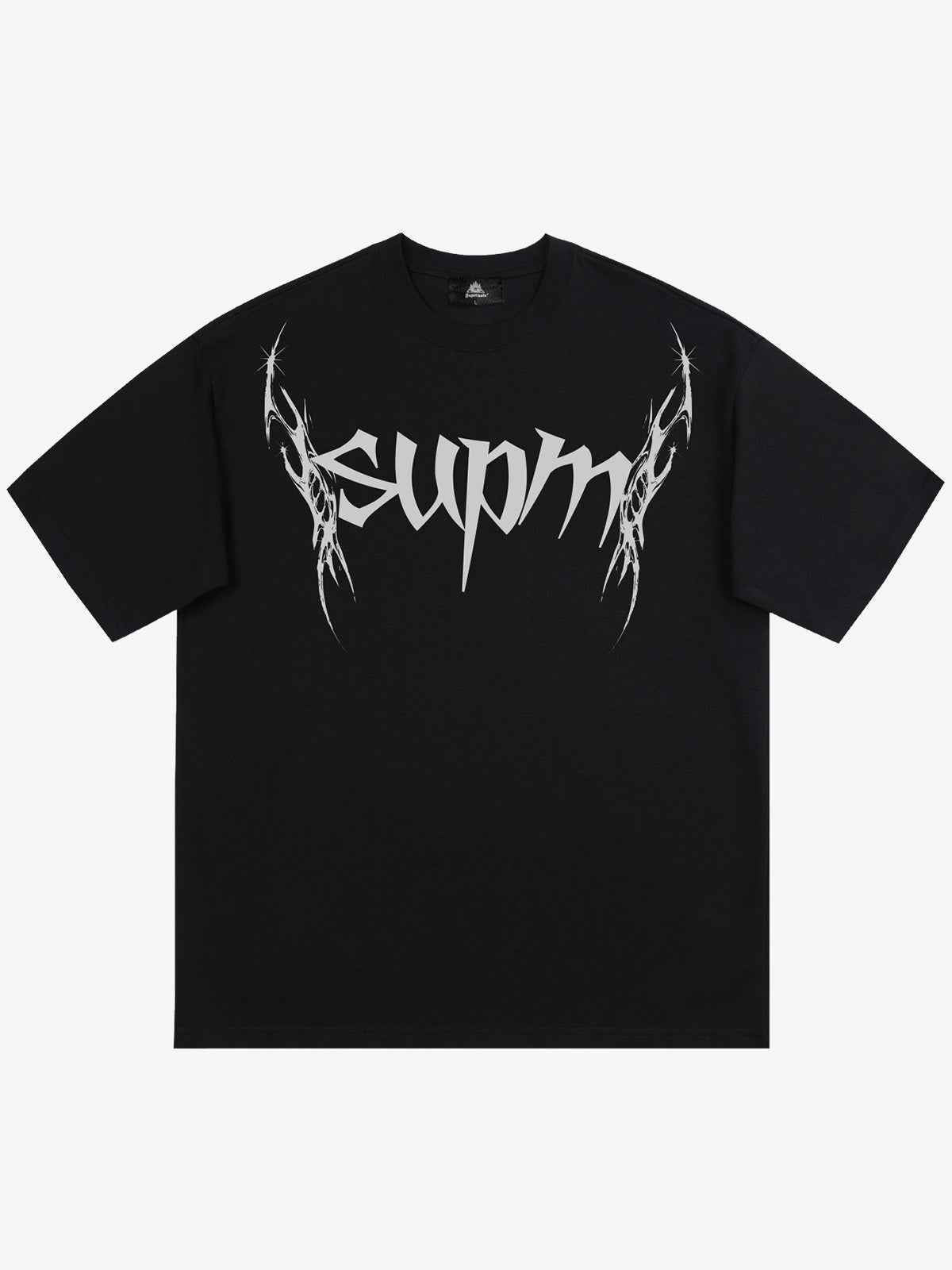 SUPM Gothic Sharp Letter Graphic T-Shirt
