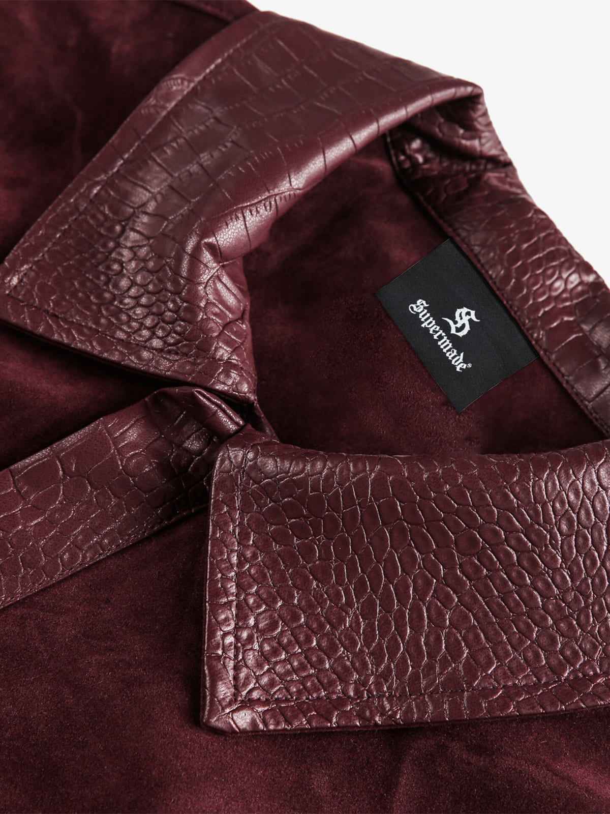 Vintage Suede PU Leather Collar Zip Up Jacket