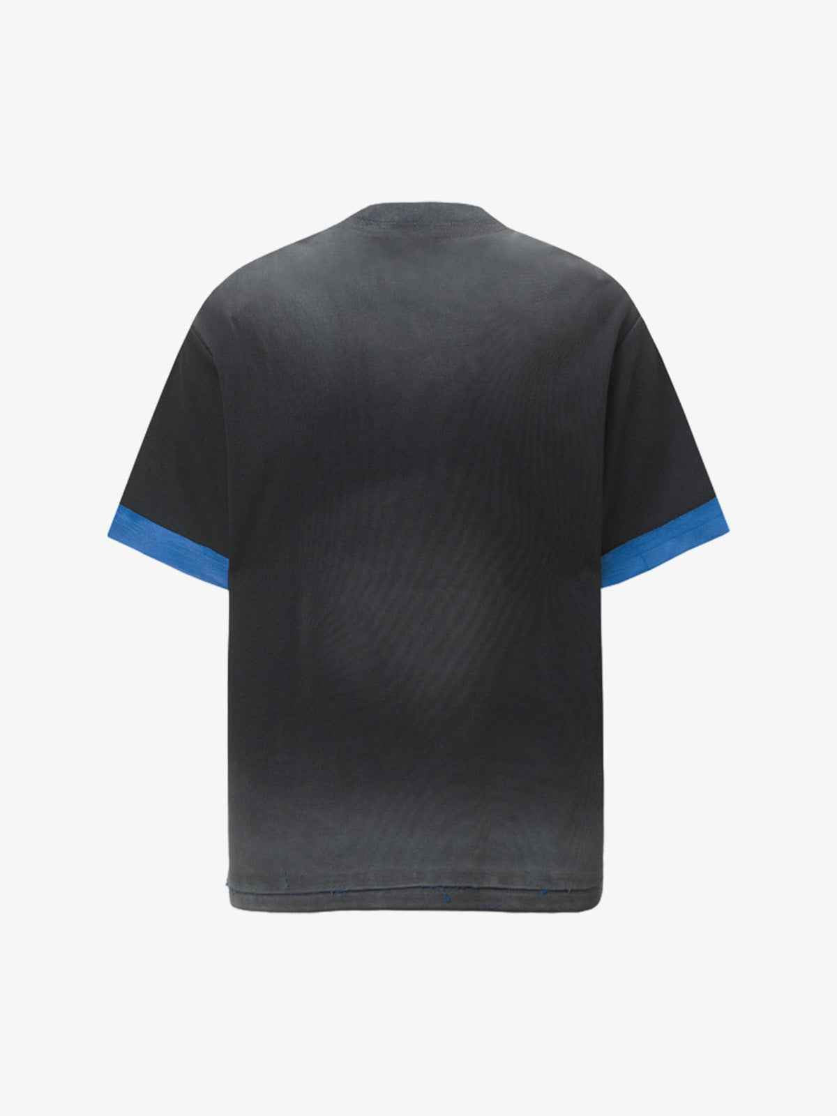 Vintage Distressed Washed Gradient Short-Sleeved T-Shirt