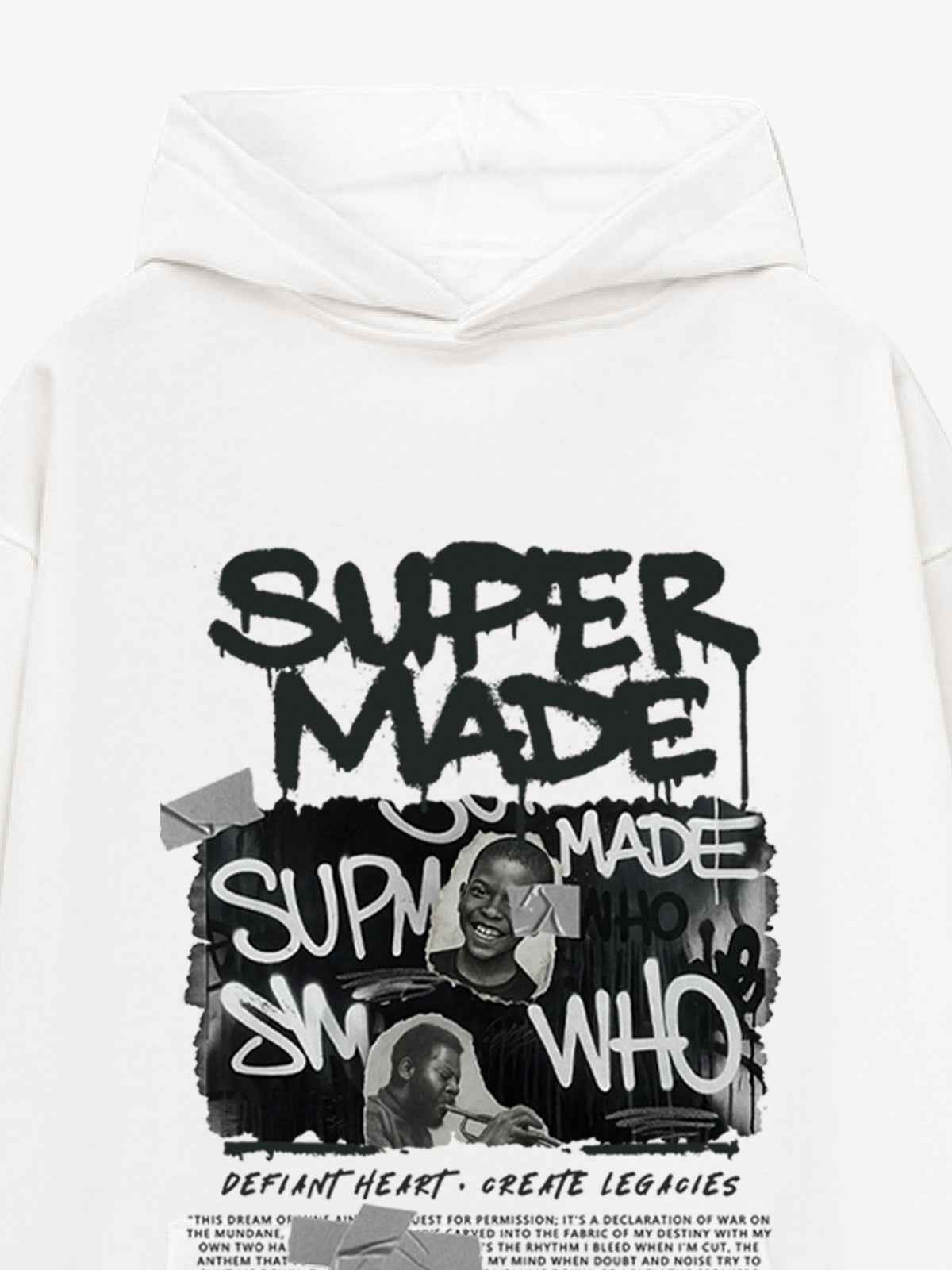 Trendy Retro Graffiti Character Hoodie