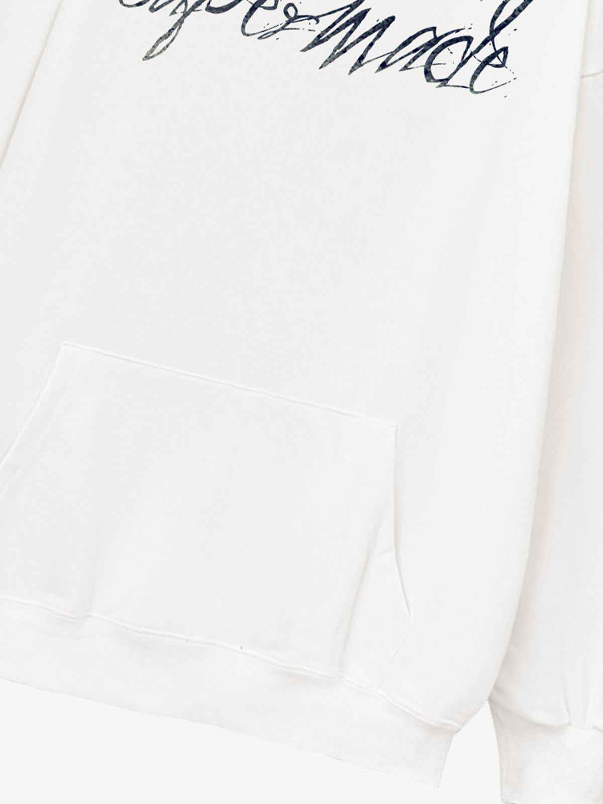 Metallic Script Letter Cross Graphic Hoodie