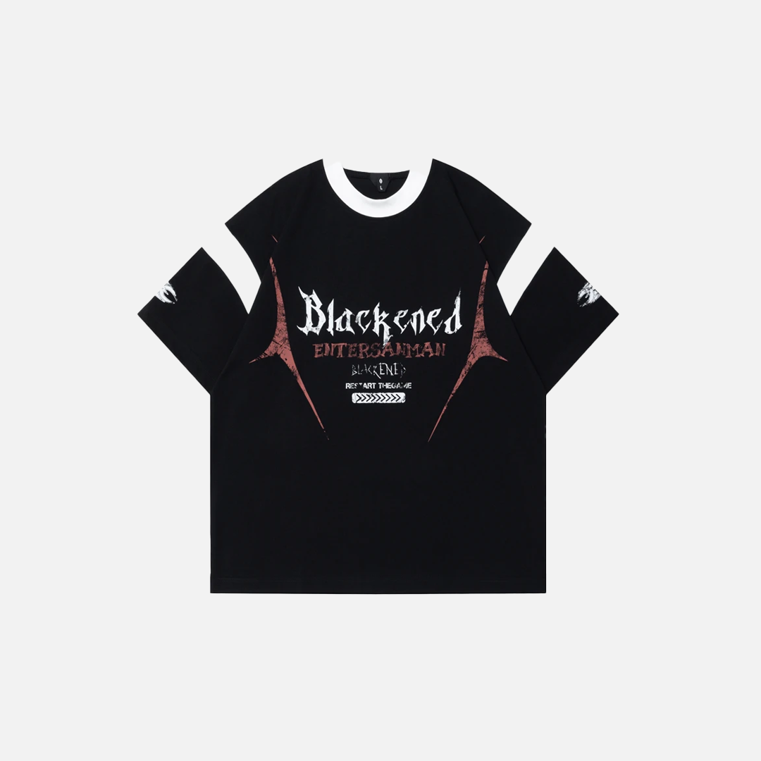 Y2K Chic Oversized Letter Print Short Sleeve T-Shirt - Luxuryurbanwear